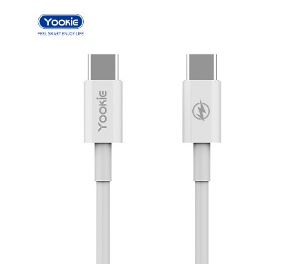 Accessories Chargers + Cables Yookie Smart Charging USB_C To USB_C Cable CB70_ 60W Black